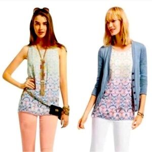 CAbi Heart of Mosaic Style 250 Multi-Tier Top Size XL